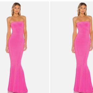 Norma Kamali Gorgeous Fishtail Dress Pink Sz Medium